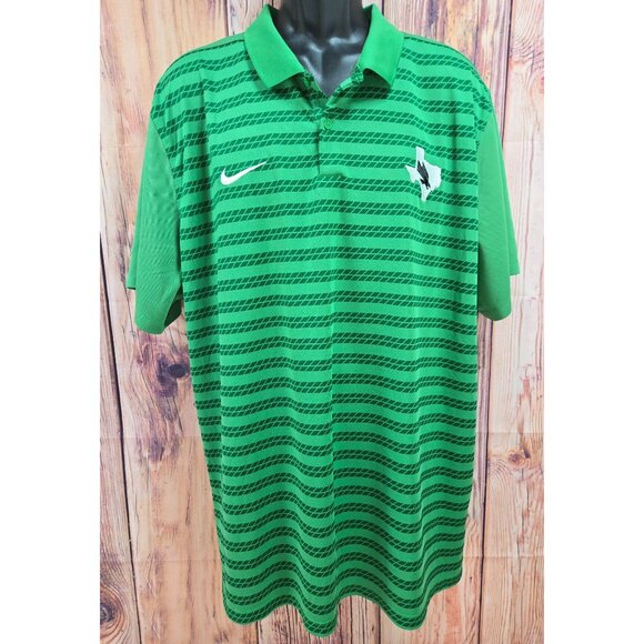 North Texas Mean Green Nike Dri-Fit Green Polo Shirt XXL - Picture 1 of 8